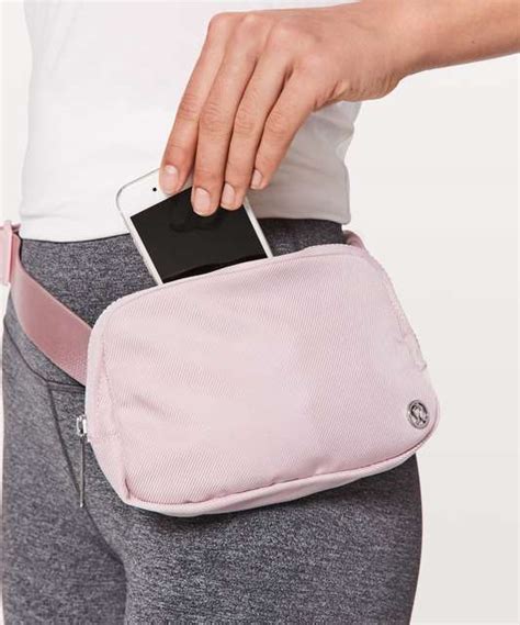 pink lululemon belt bag fluffy.